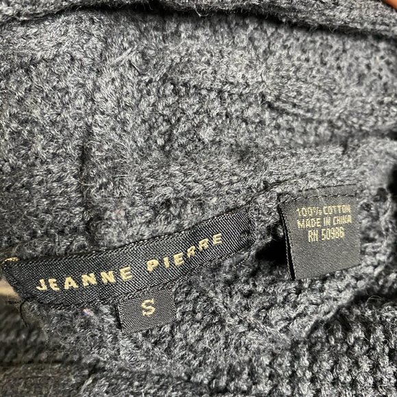 Grey Jeanne Pierre pullover, drape neck sweater - Picture 7 of 8